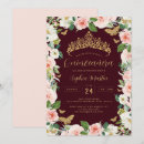 Search for burgundy and gold quinceanera invitations Tiara