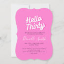 Search for thirty birthday invitations Hot pink