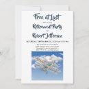Search for travel retirement invitations Blue