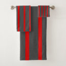 Search for grey and red bath towels Stripes