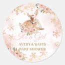 Search for baby shower its a girl stickers Snowflake