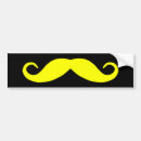 Search for mustache bumper stickers Black