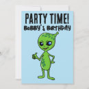 Search for green alien invitations Sci fi