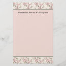 Search for pink flowers stationery paper Pattern