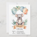 Search for koala birthday invitations Australian animals