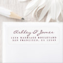 Search for burgandy return address labels Calligraphy