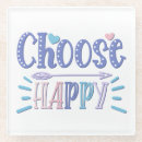Search for positive thinking coasters Happy