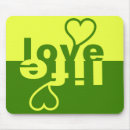 Search for is life mousepads Green