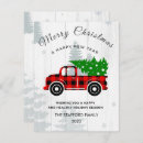 Search for red farm truck christmas cards Snow