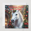 Search for unicorn christmas invitations White