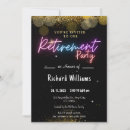 Search for black and gold retirement invitations Classy