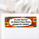 Search for turquoise red return address labels Yellow