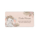 Search for floral elephant return address labels Modern