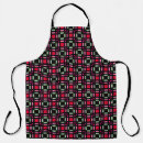 Search for green black stripe aprons Red