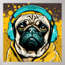 Search for dog with headphones posters Music