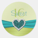 Search for teal sweet 16 stickers Aqua