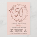 Search for girl 50th birthday invitations Pink