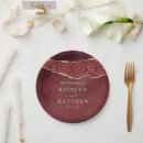 Search for burgundy and gold plates Elegant