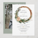 Search for winter wreath wedding invitations Eucalyptus