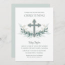 Search for greenery christening invitations Cross