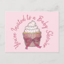 Search for cupcake baby shower invitations Pink