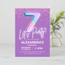 Search for girls 7th birthday invitations Balloon