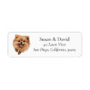 Search for dog art return address labels Pomeranian