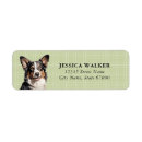 Search for cardigan return address labels Dog