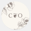 Search for vintage floral wedding stickers Garden