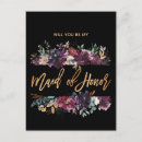 Search for floral bridesmaid cards Burgundy