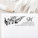 Search for piano return address labels Black white
