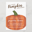 Search for little pumpkin on the way baby shower invitations Rustic