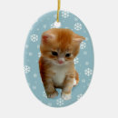 Search for orange cat christmas tree decorations Kitten