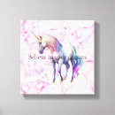 Search for pink unicorn canvas prints Girly