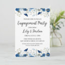 Search for floral engagement party invitations Navy