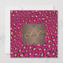 Search for pink leopard spots invitations Animal