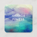 Search for purple and turquoise business cards Watercolor