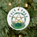 Search for winter solstice christmas tree decorations Pentacle