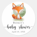 Search for fox baby shower stickers Forest