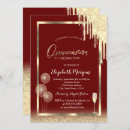 Search for red wine glass invitations Gold