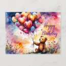 Search for bear heart postcards Watercolor