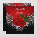 Search for red and black lace birthday invitations Silver