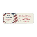 Search for americana return address labels Red white blue