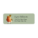 Search for robin return address labels Red