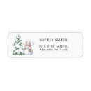 Search for winter baby return address labels Watercolor