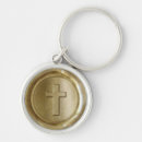 Search for gold cross key rings Catholic