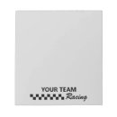 Search for race notepads Auto racing