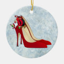 Search for high heel christmas tree decorations Red