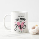 Search for you make me smile mugs Heart