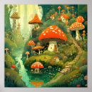 Search for cute mushroom art Red